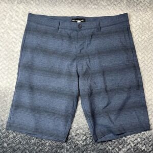 Travis Mathew Shorts Men 38 Wanderlust Shorts 11" Inseam Blue Golf Bermuda Chino